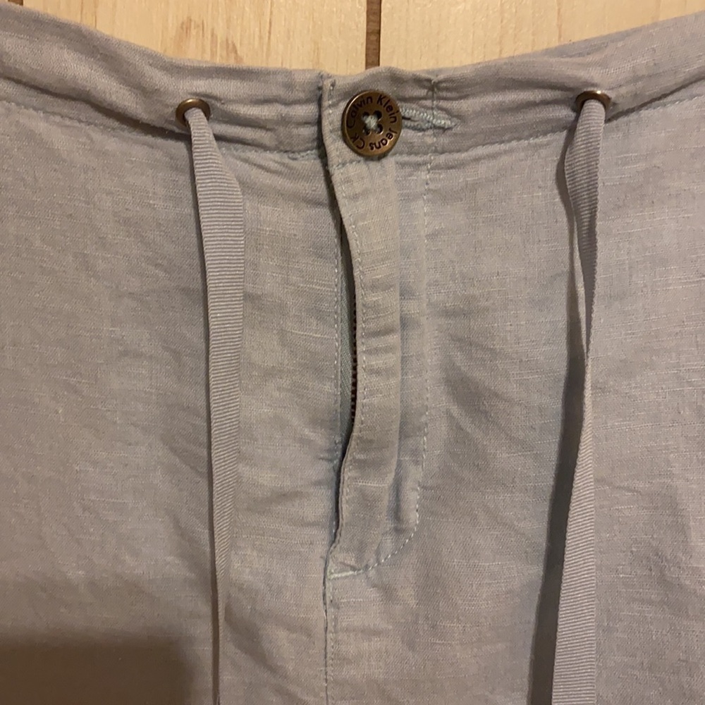 Calvin Klein jeans baby blue cotton vintage skirt 8 m l vtg women’s mini - Picture 4 of 8